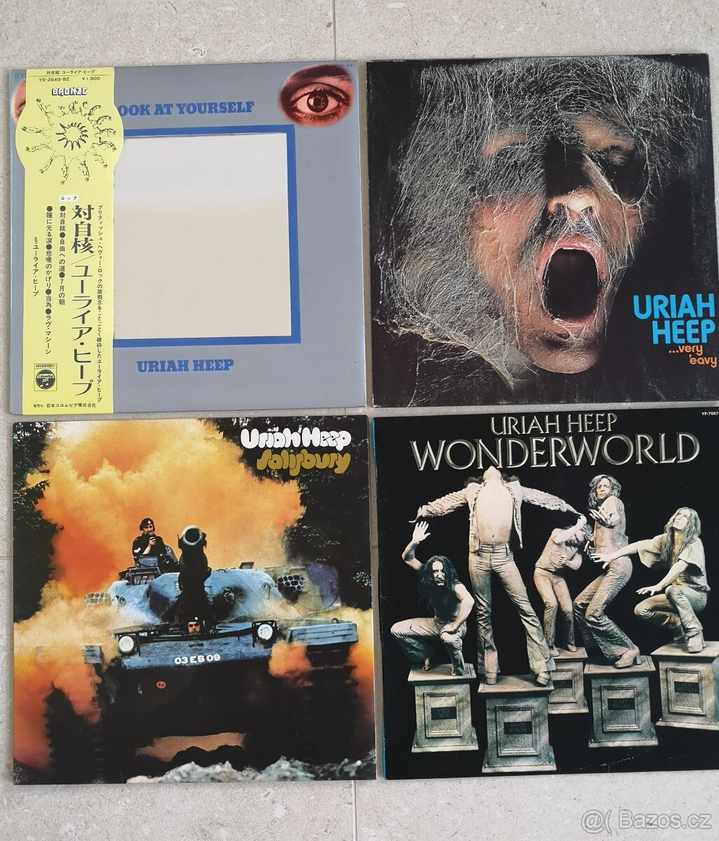 LP desky PINK FLOYD,RAINBOW,RUSH,SANTANA,URIAH HEEP,YES,