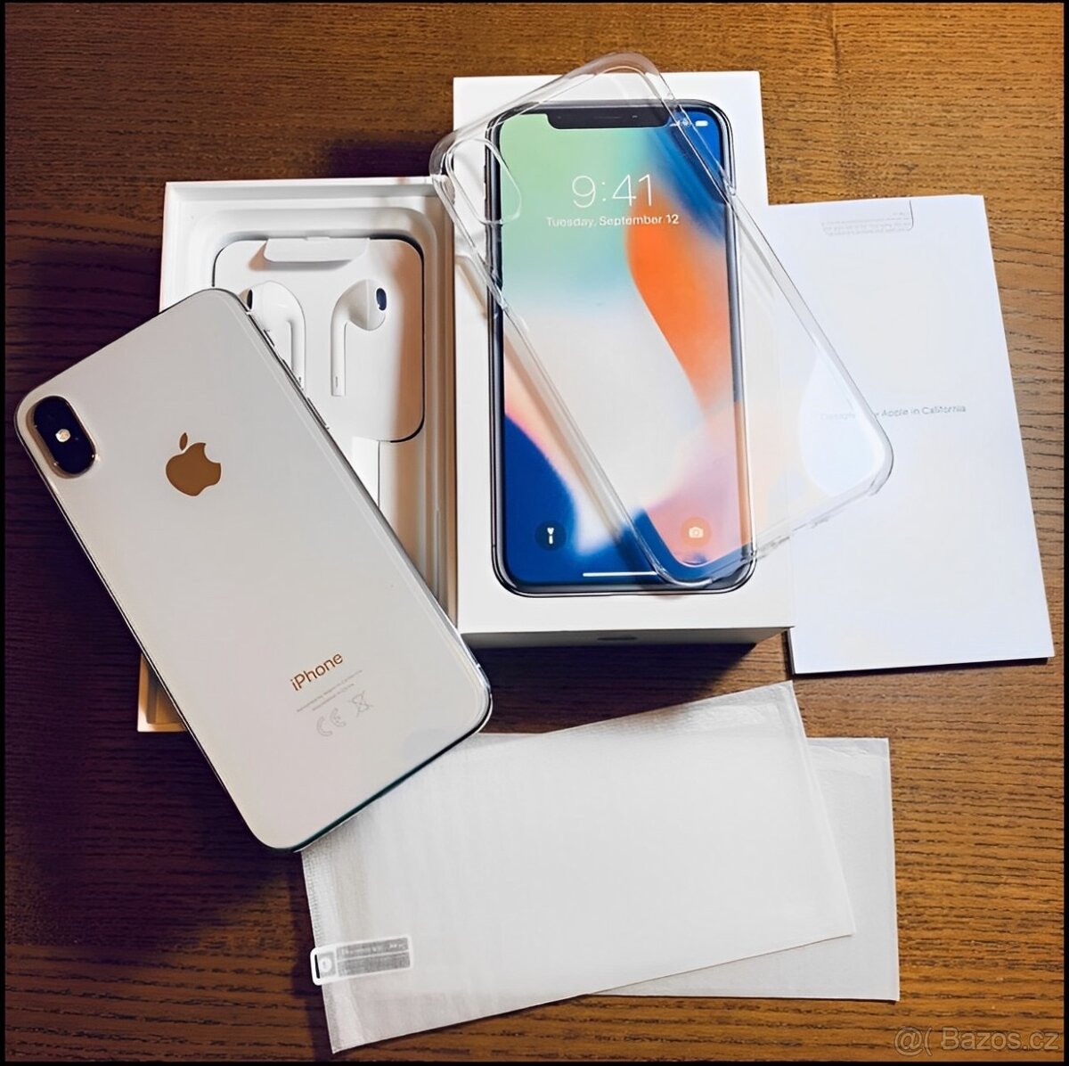 iPhone X Silver BATERIE 100% ZÁRUKA TOP