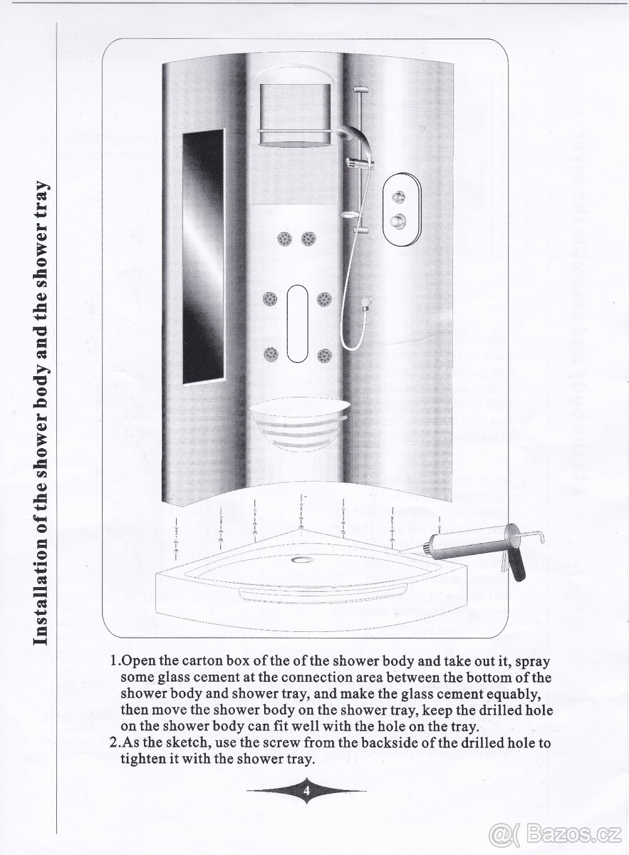 Sprchový masážní box 90x90