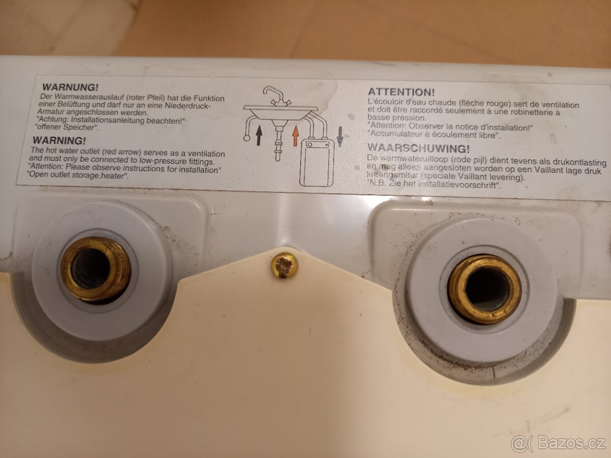 Dva ohřívače vody za odvoz