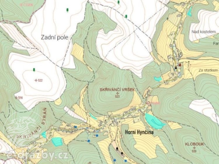 Pozemky o celkové výměře 55 505 m2 – trvalý travní porost, H