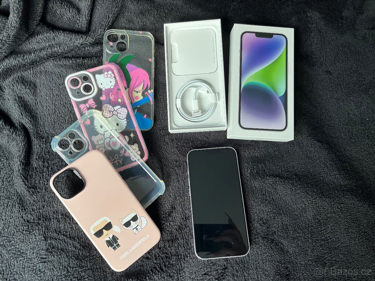 Prodám iPhone 14 128GB – fialový (purple)
