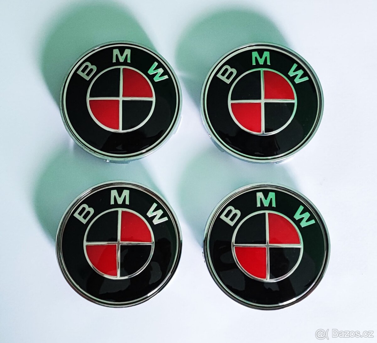 BMW středové pokličky červenočerné 68mm