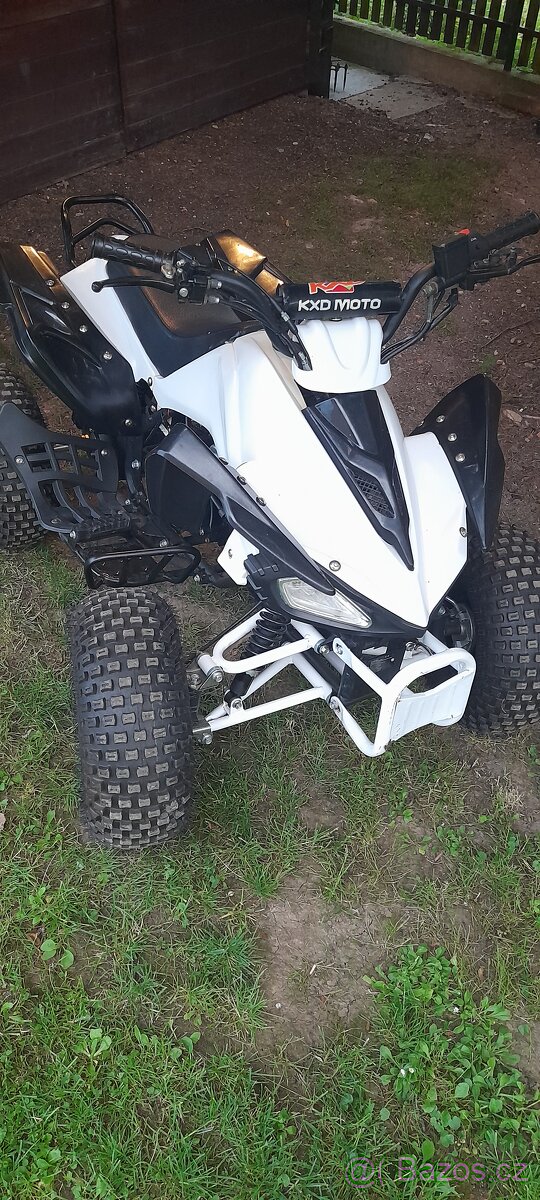 Dětská čtyřkolka atv125 Kawasaki style + vozík