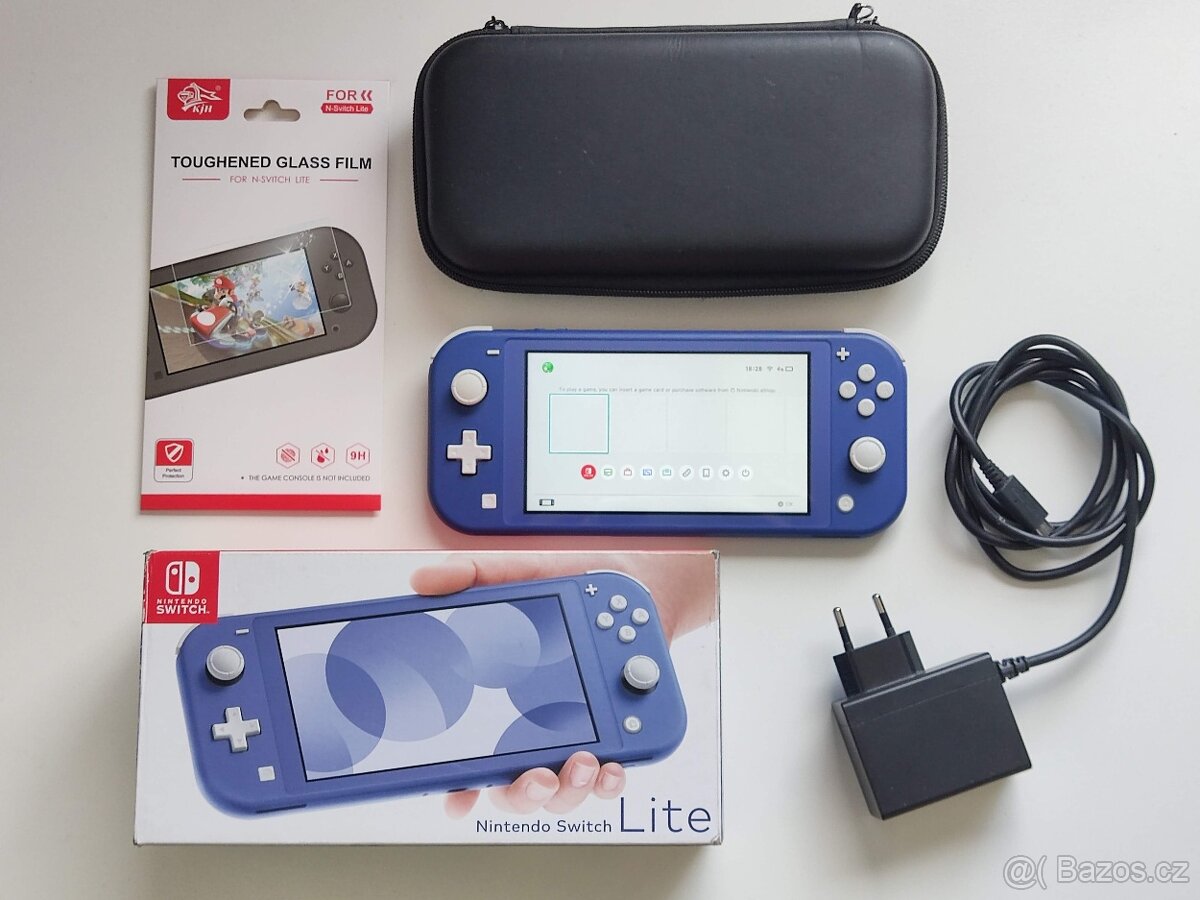 Switch Lite Jailbreak +10 HER modrá