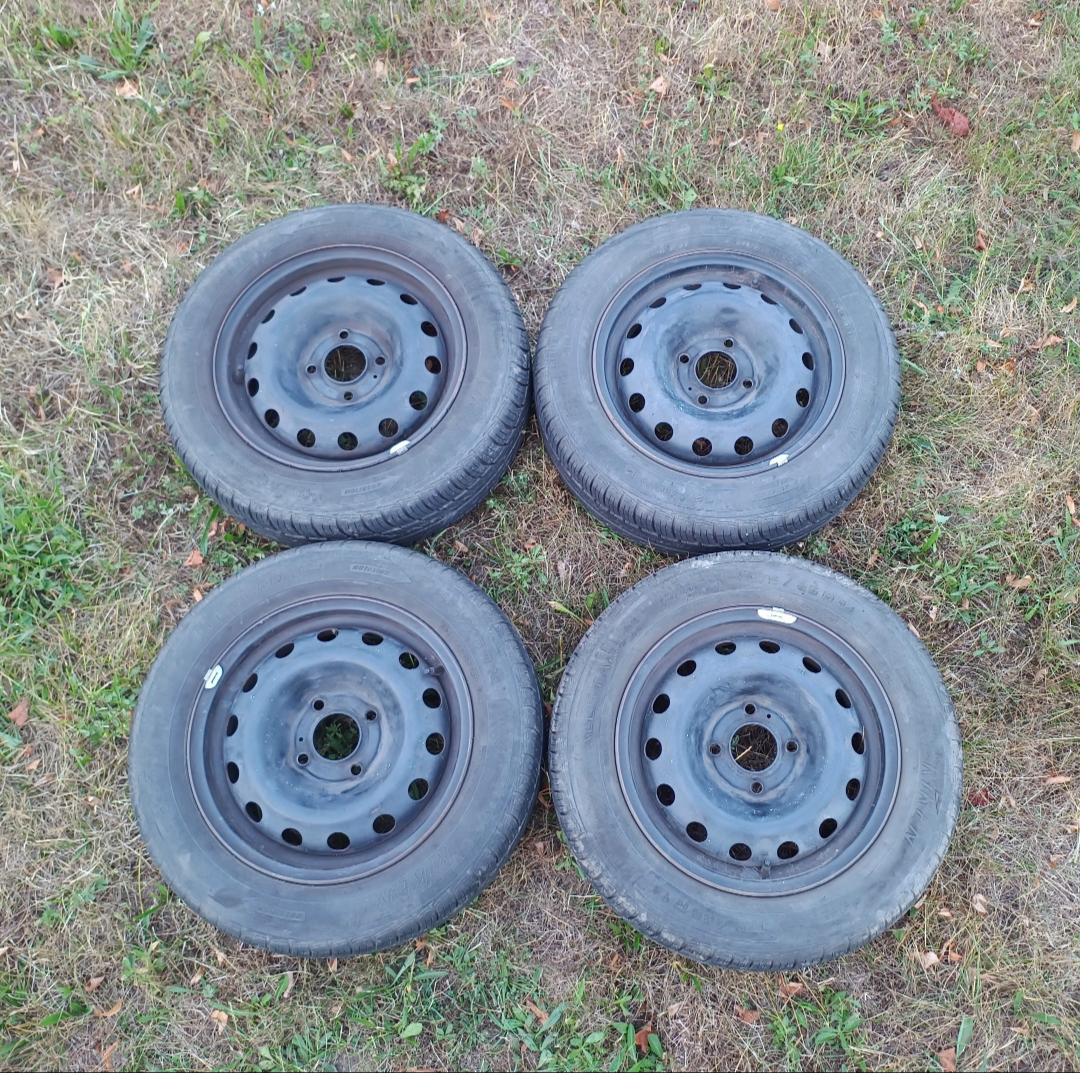 Letní pneu + plech. disky r14