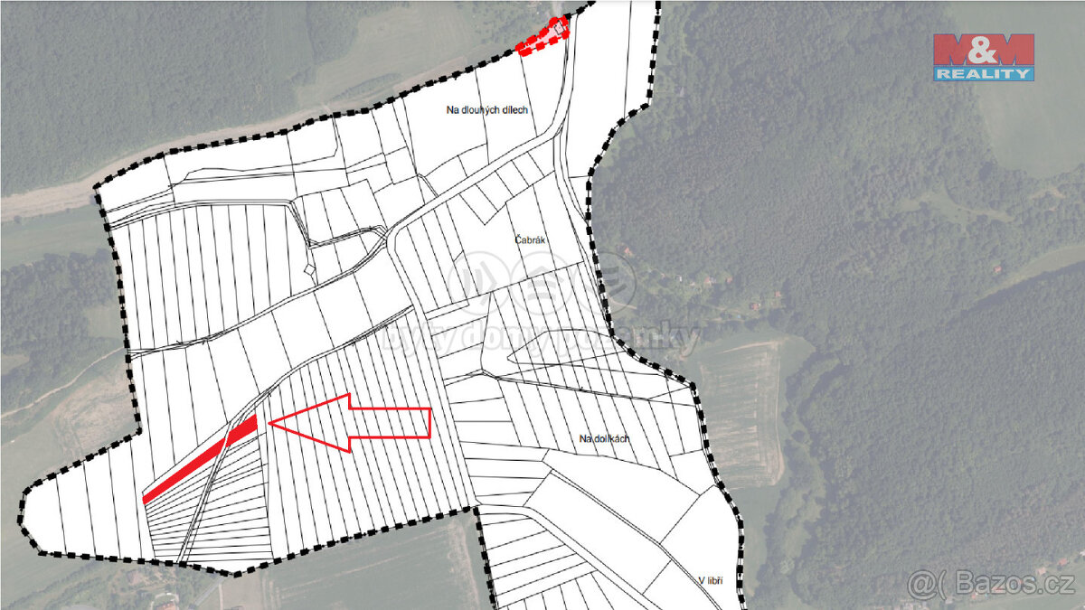 Prodej pole, 1574 m², Lety