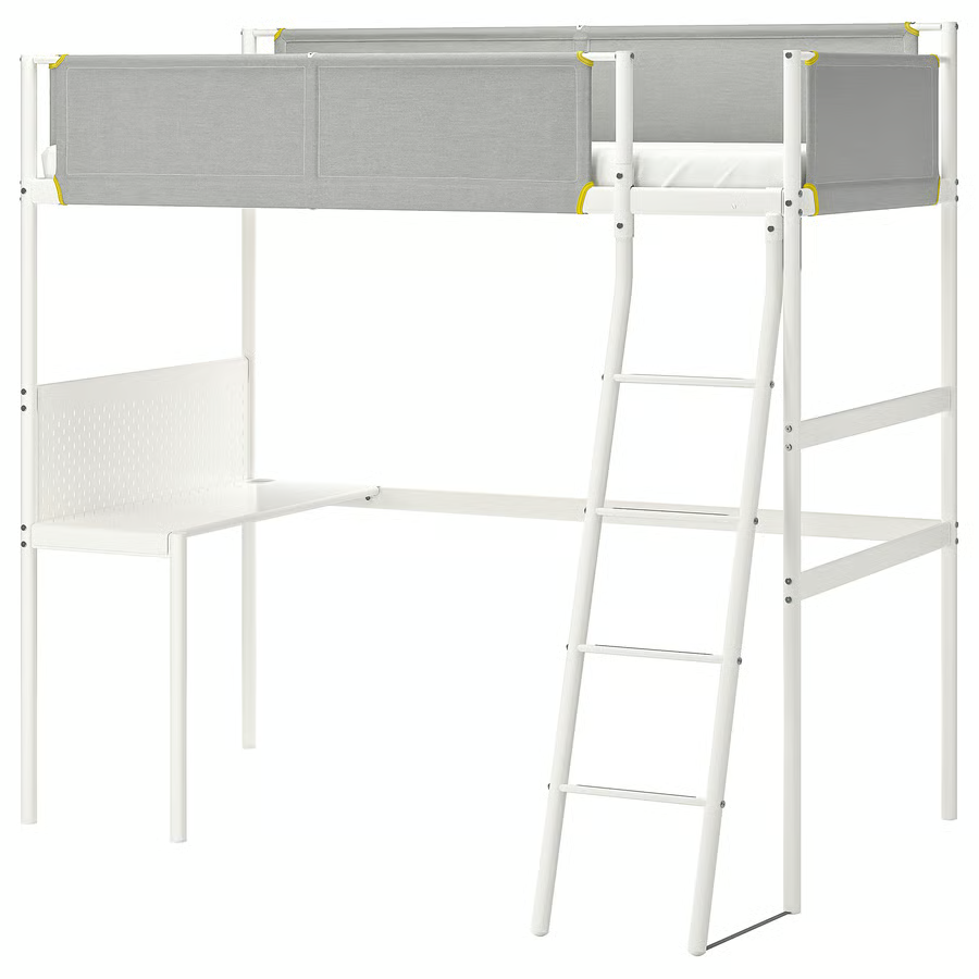 Vysoká postel IKEA Vitval s integrovaným stolkem