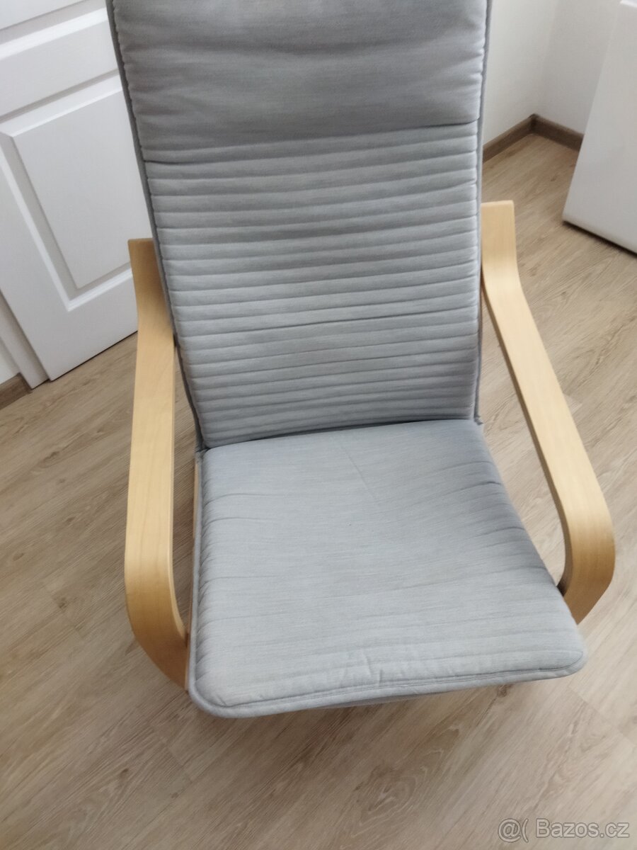 Křeslo ikea šedy potah
