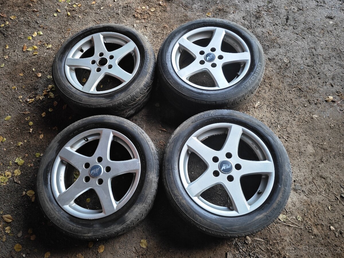Prodám sadu Alu disků 7Jx16H2 ET40 LK114,3 + pneu 205/55/16