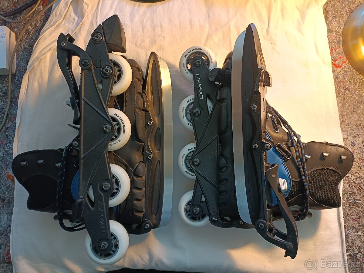 kombinované brusle kolečka a noře