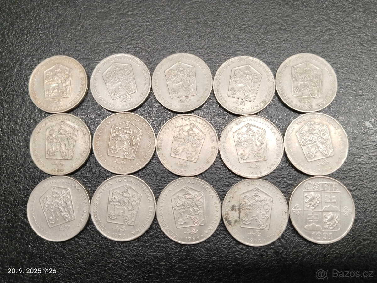 15x 2kčs Československo