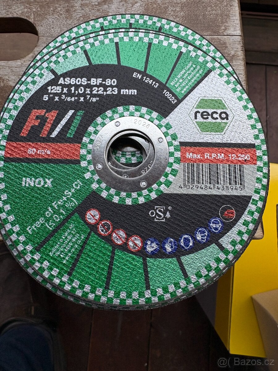 Řezné kotouče RECA, 125 mm - ceny v textu