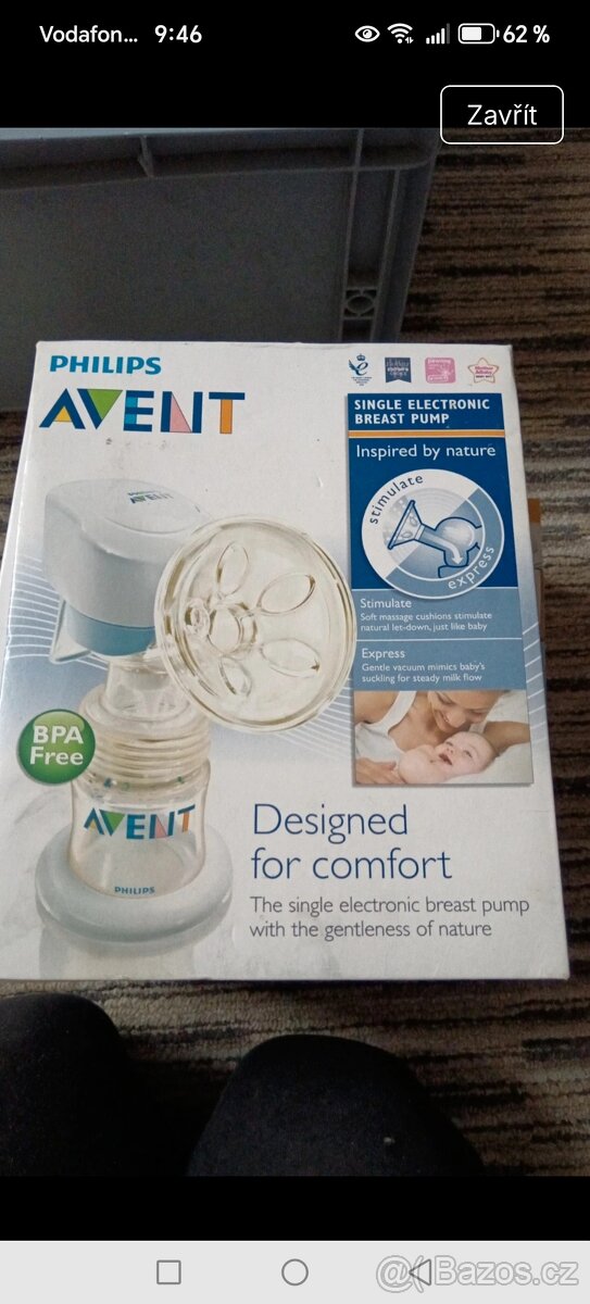 Odsávačka mateřského mléka