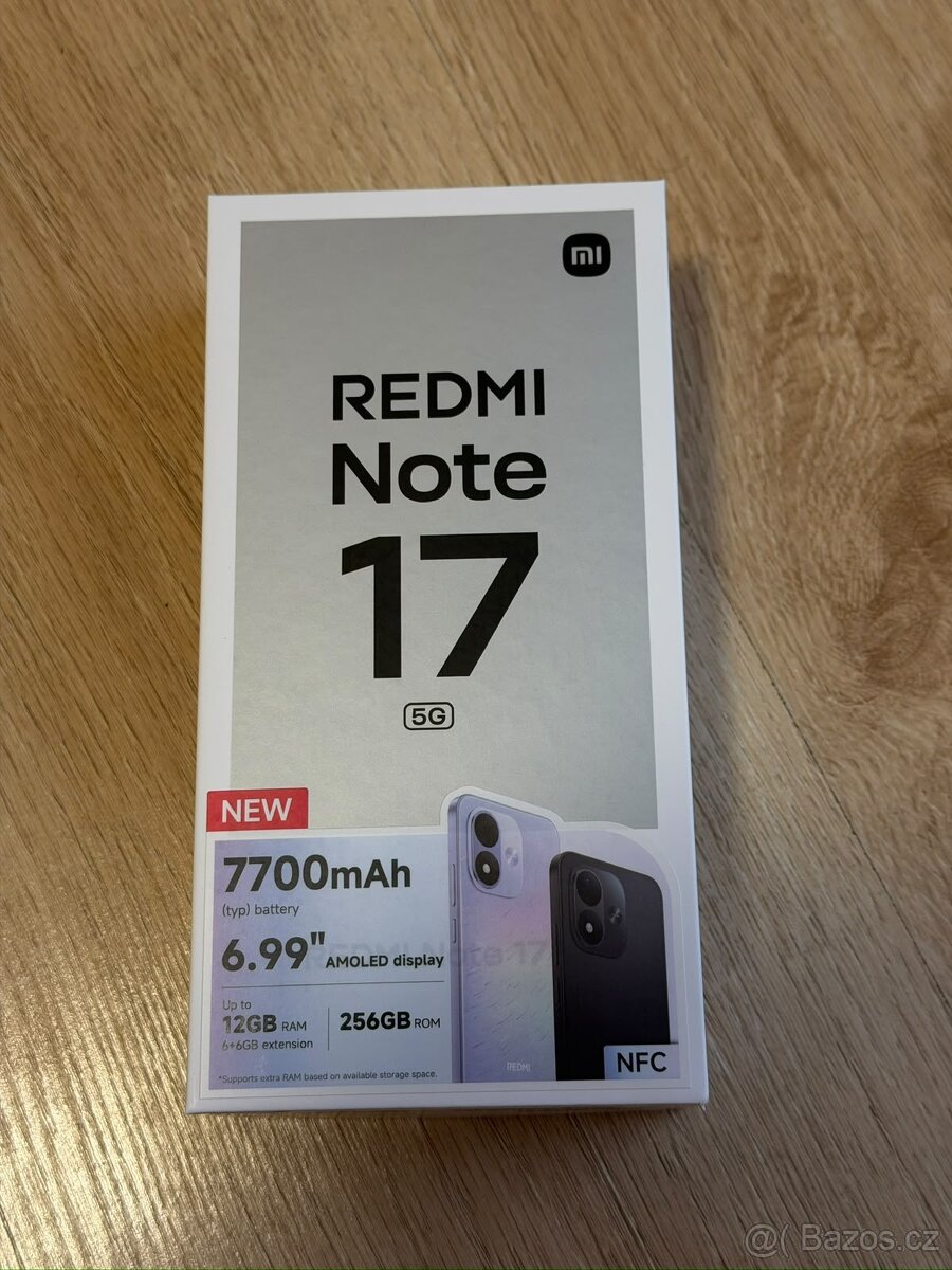 Xiaomi Redmi Note 17 5G 256 GB Černá NOVÝ