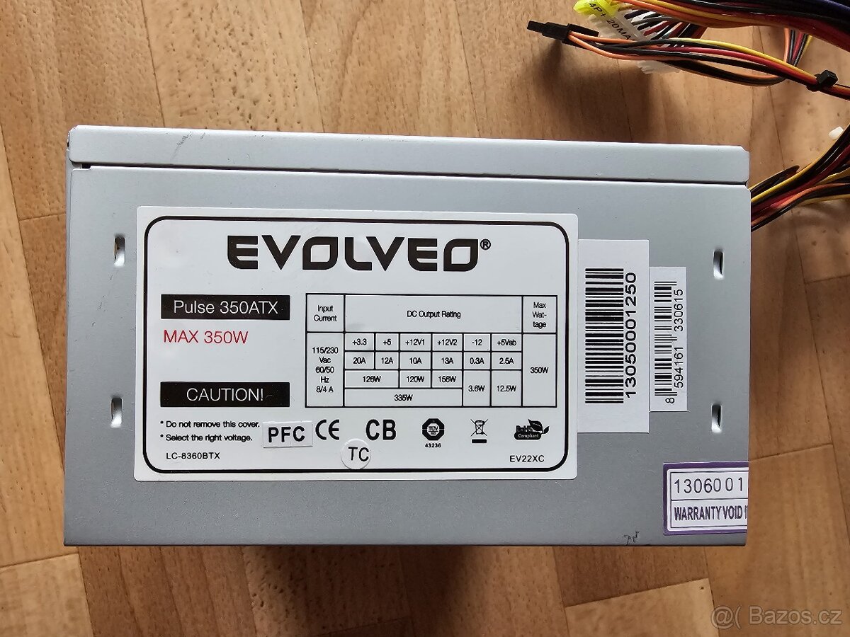 PC zdroj Evolveo Pulse 350ATX 350W