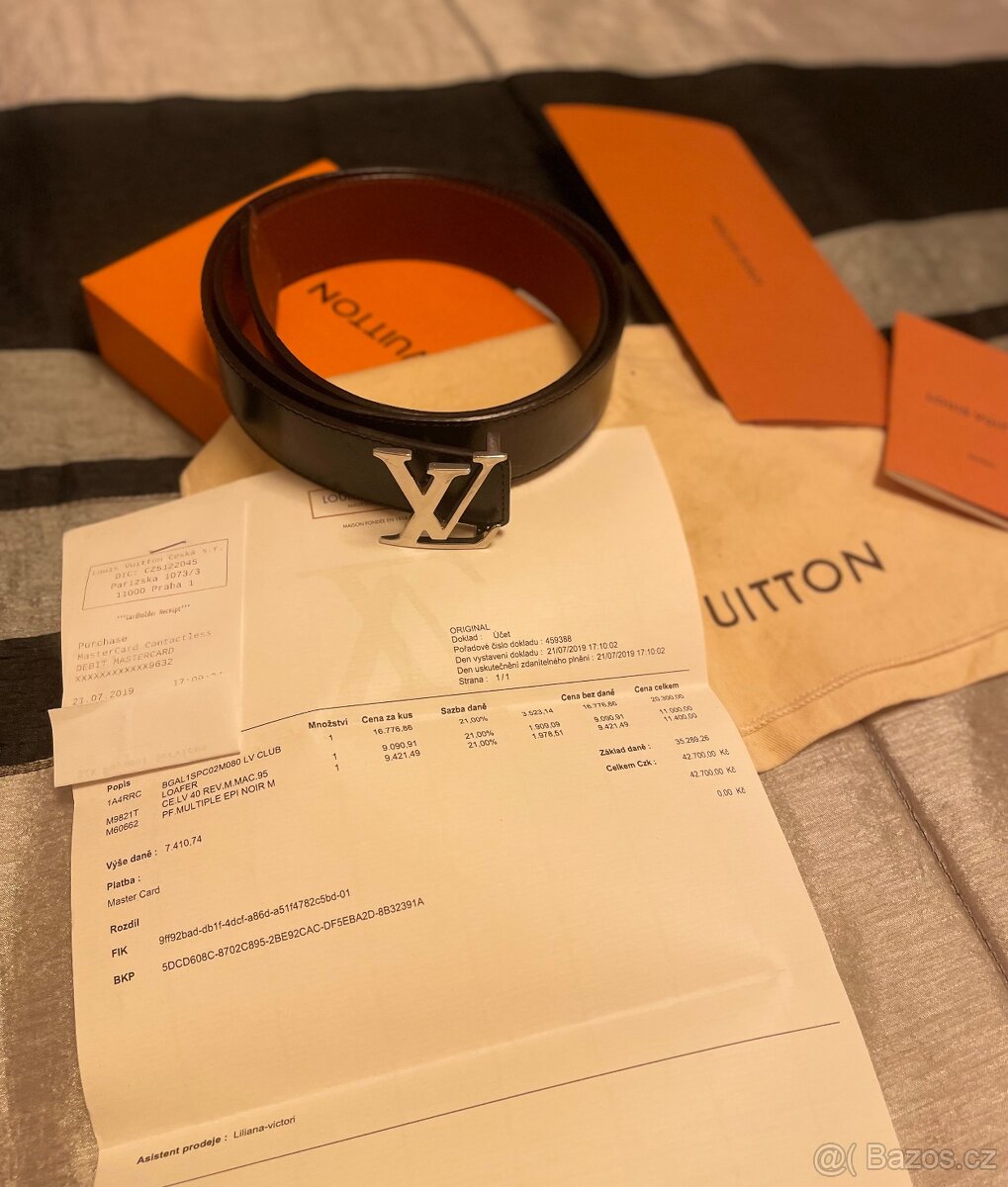 Louis Vuitton pasek unisex.