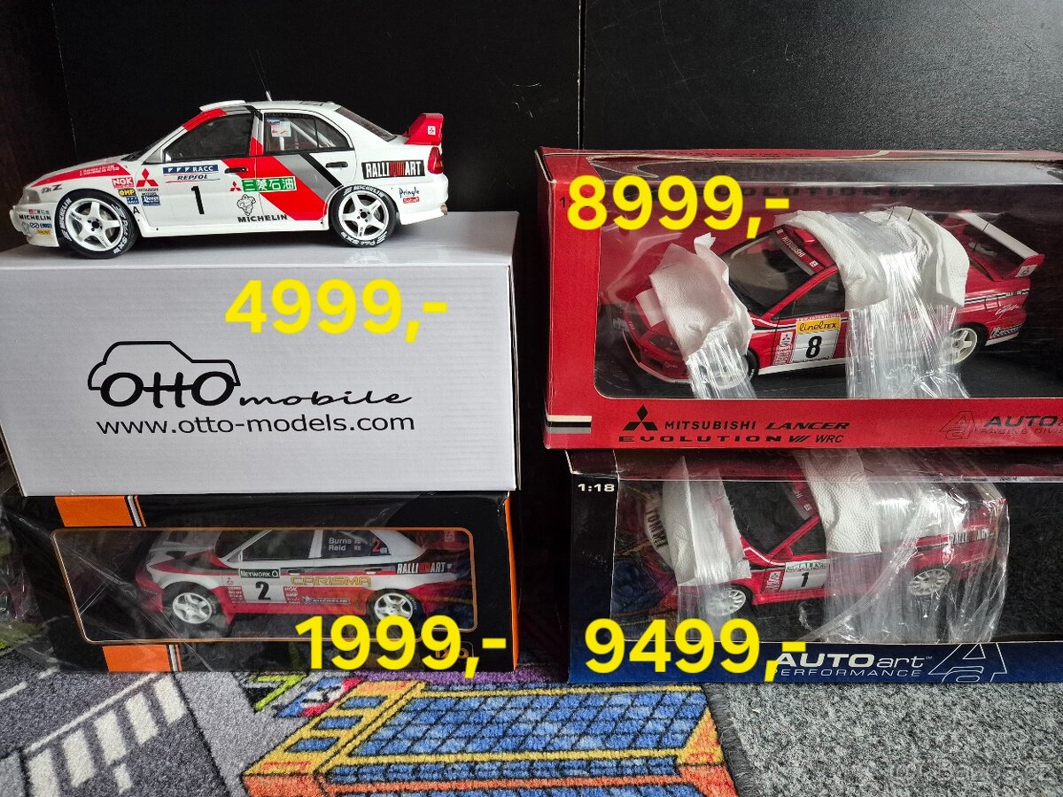 Rally 1:18 Mitsubishi, Ceny u foto