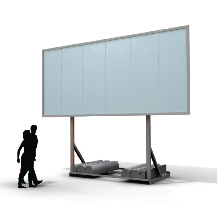 Reklamní oboustranný mobilní billboard 504x238cm