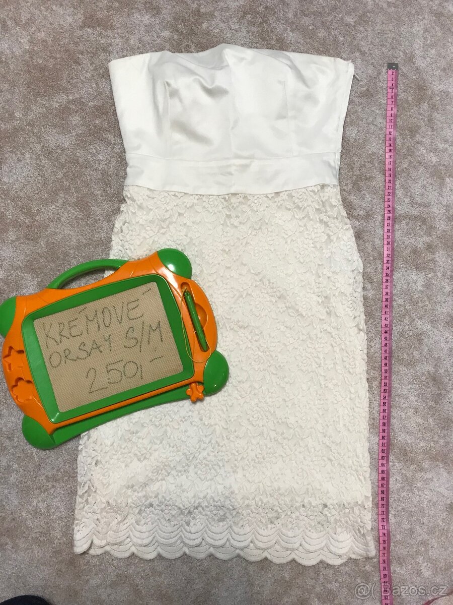 Krasne kremove saty vel S/M