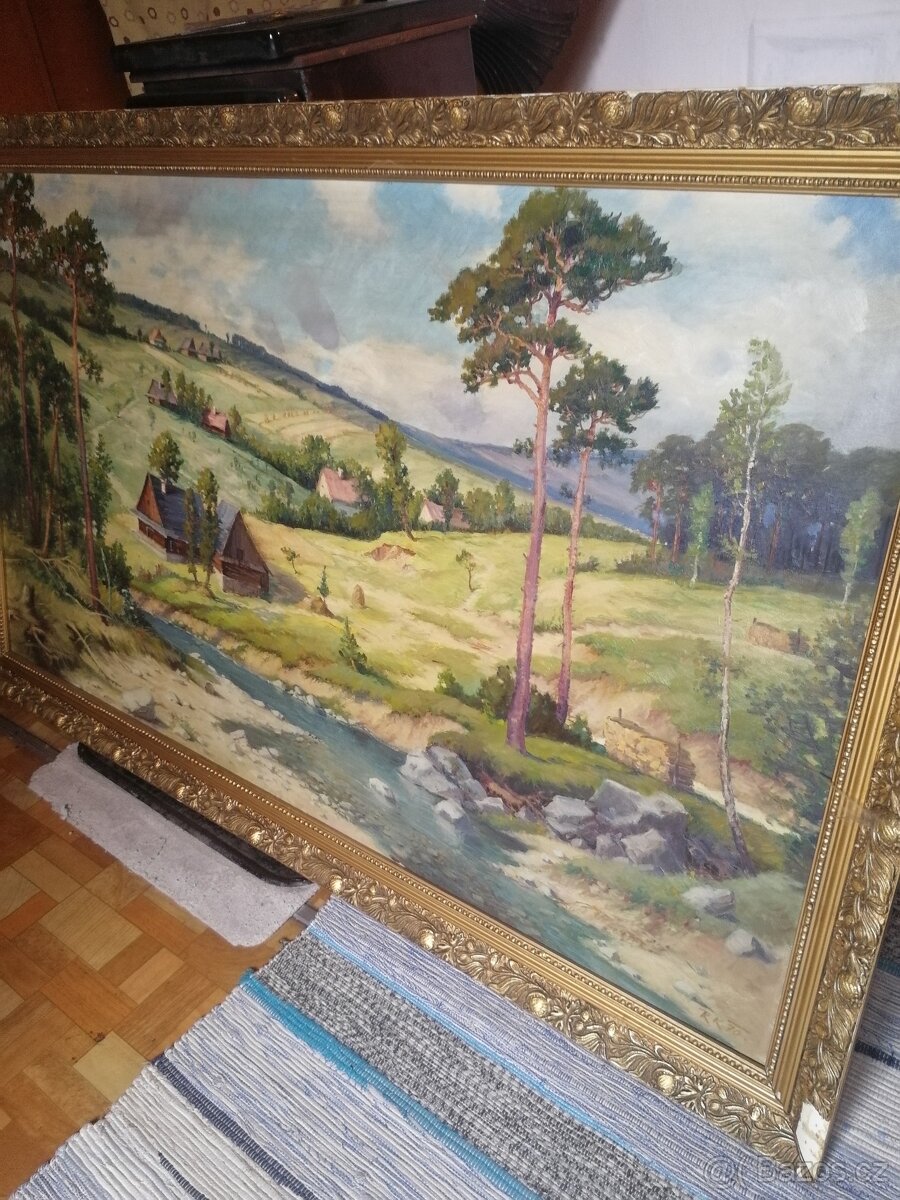 Starý obraz 80x130cm