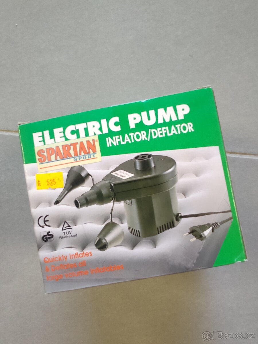 Elektrická pumpa k nafukování matrací, apod. + koncovky