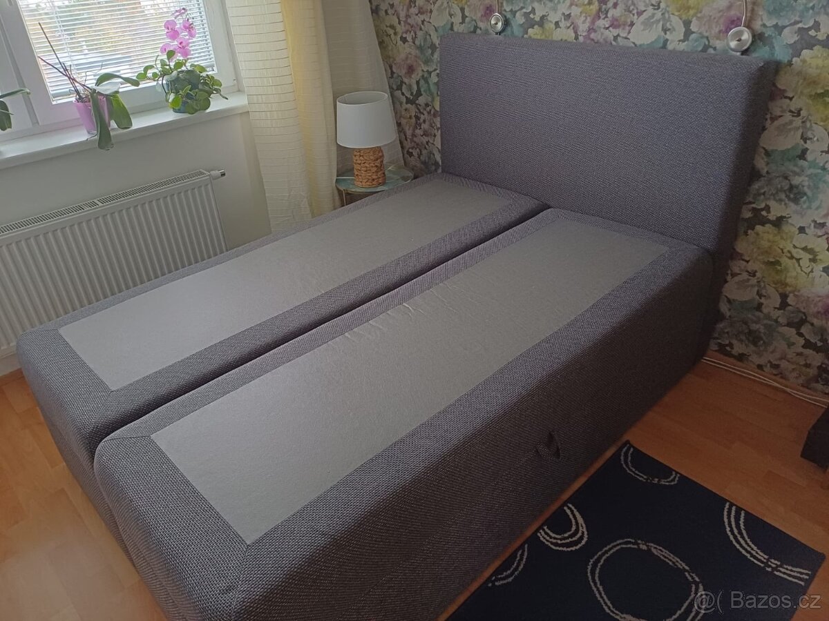Postel “boxspring” 140x200 cm, dvojlůžko