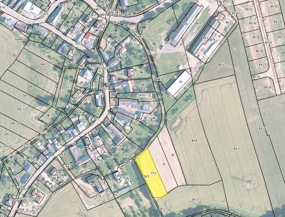 Stavební pozemek v obci Stavenice