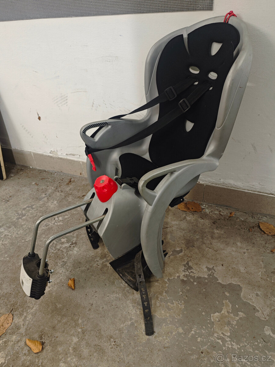 Dětská sedačka na kolo Hamax Sleepy světle šedá/černá