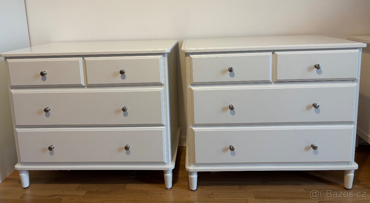 Prodám dvě komody IKEA Tyssedal - bílé