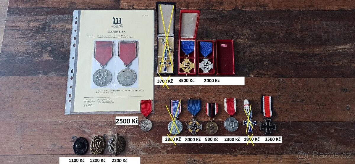 Medaile, vyznamenání, odznaky Německo.