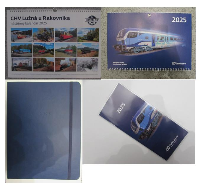 🚂 ČD České dráhy - kalendář, diář (2 typy) 2025 nové 50 Kč