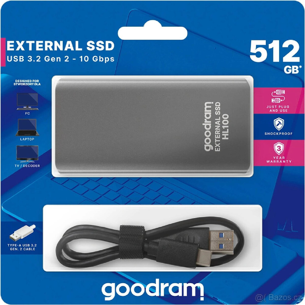 Prodám externí SSD disk goodram HL100 512GB