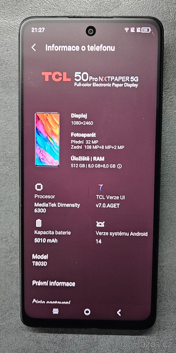 TCL 50 Pro NXTPAPER 5G 512GB