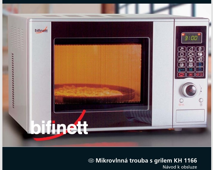 Nová mikrovlnná trouba s grilem Bifinett KH 1166