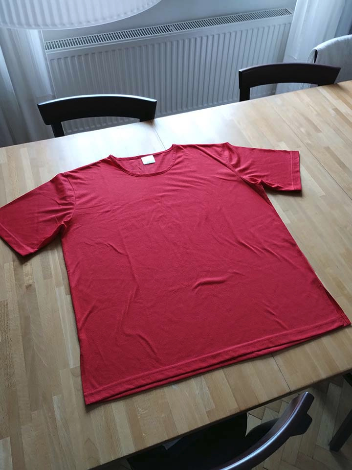 pánské červené triko jednobarevné, bez potisku, vel. XXL