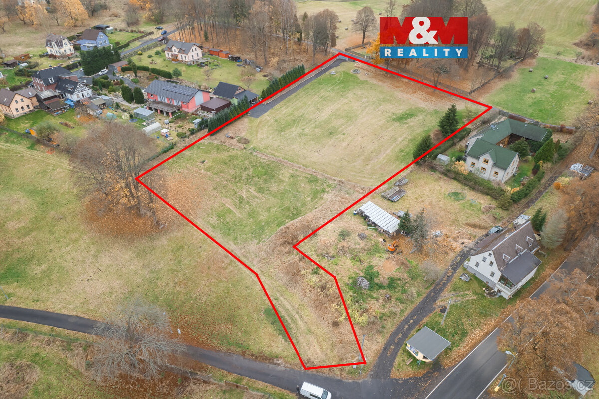 Prodej pozemku k bydlení, 8.187 m², Kopaniny, Aš