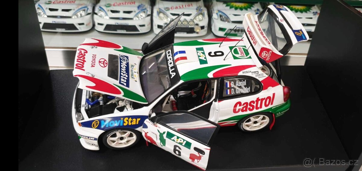 Toyota Corolla wrc 1:18 Autoart rarita rally detailní model