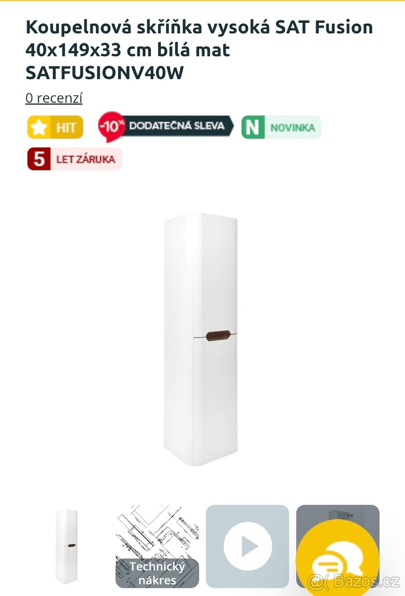 Koupelnová skřínka SAT Fusion