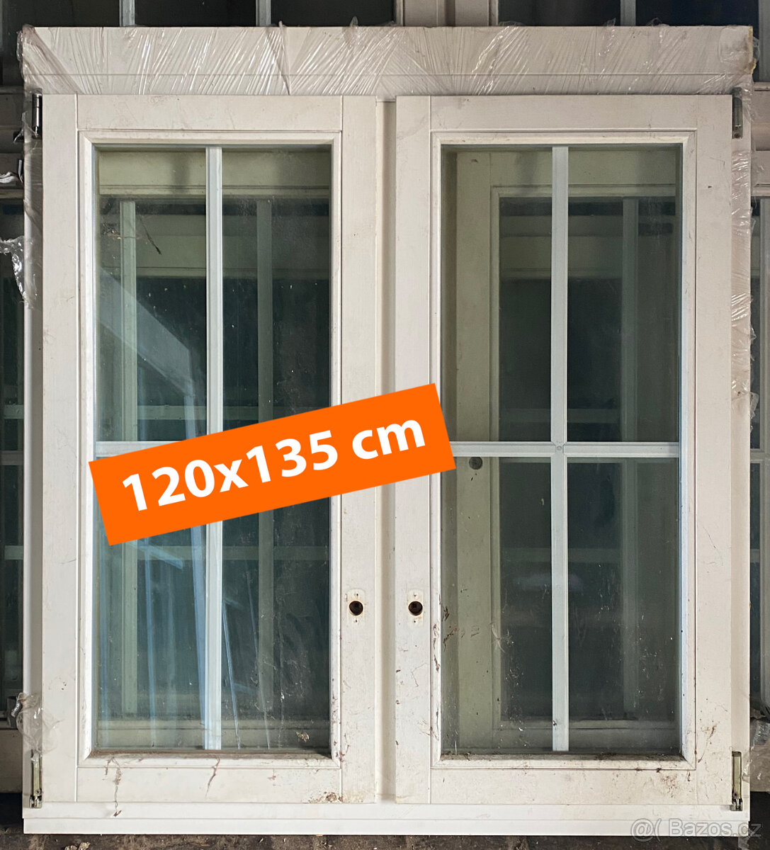 120x135 cm okno dřevěné