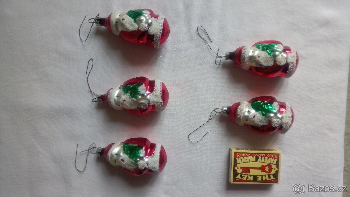Starožitné vánoční ozdoby 5 kusů