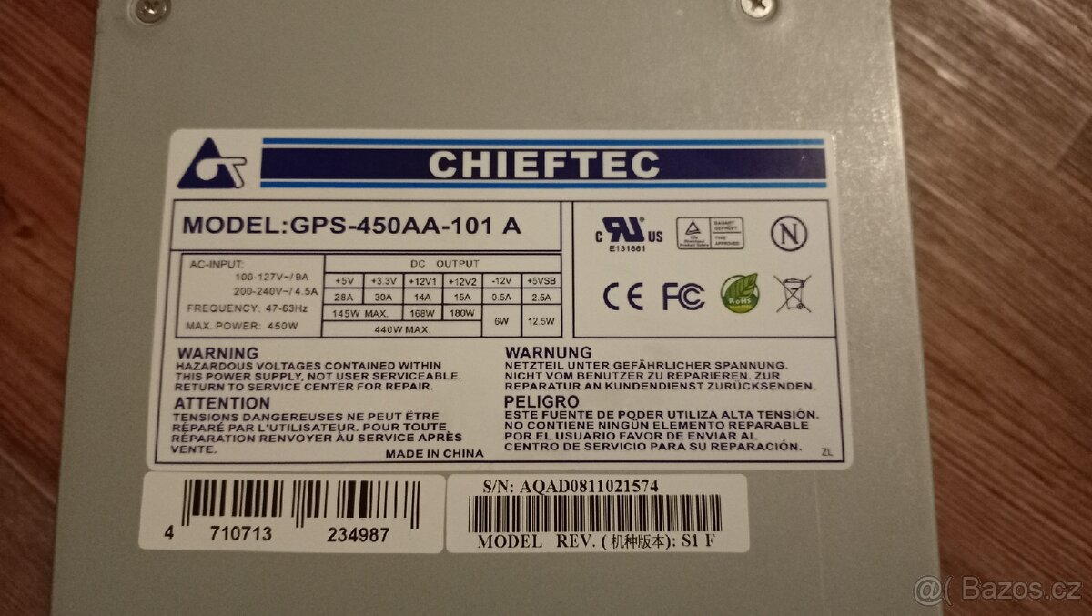 PC zdroj 450W