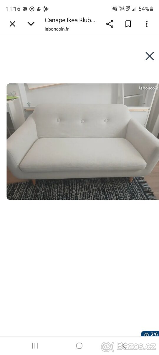 Ikea sedačka (gauc) klubbfors - nová