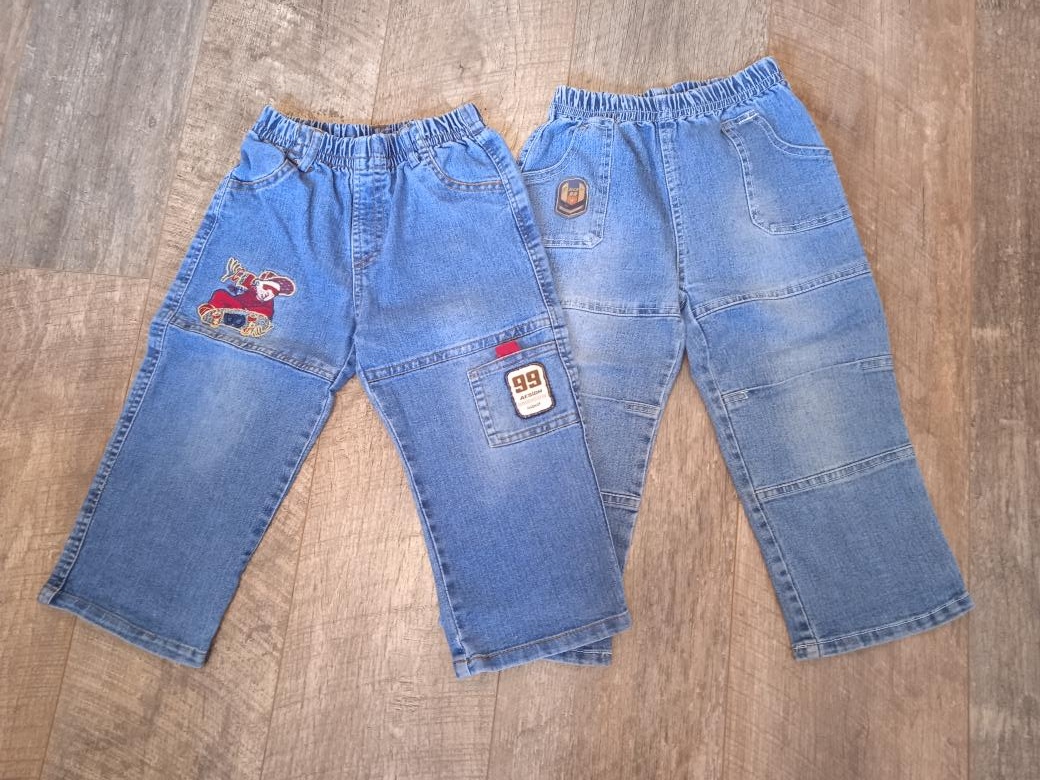 Sada dvou riflových kalhot, vel. 98