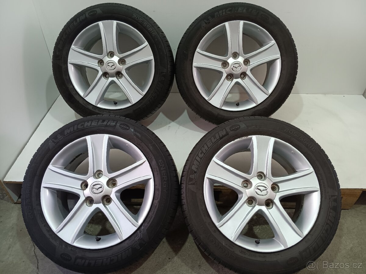 Letní alu kola MAZDA 5x114,3 R16 pneu 205/55/16/