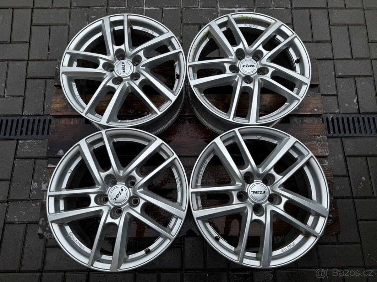Alu kola, disky r17 5x108 Rial Astorga Polar Silb.