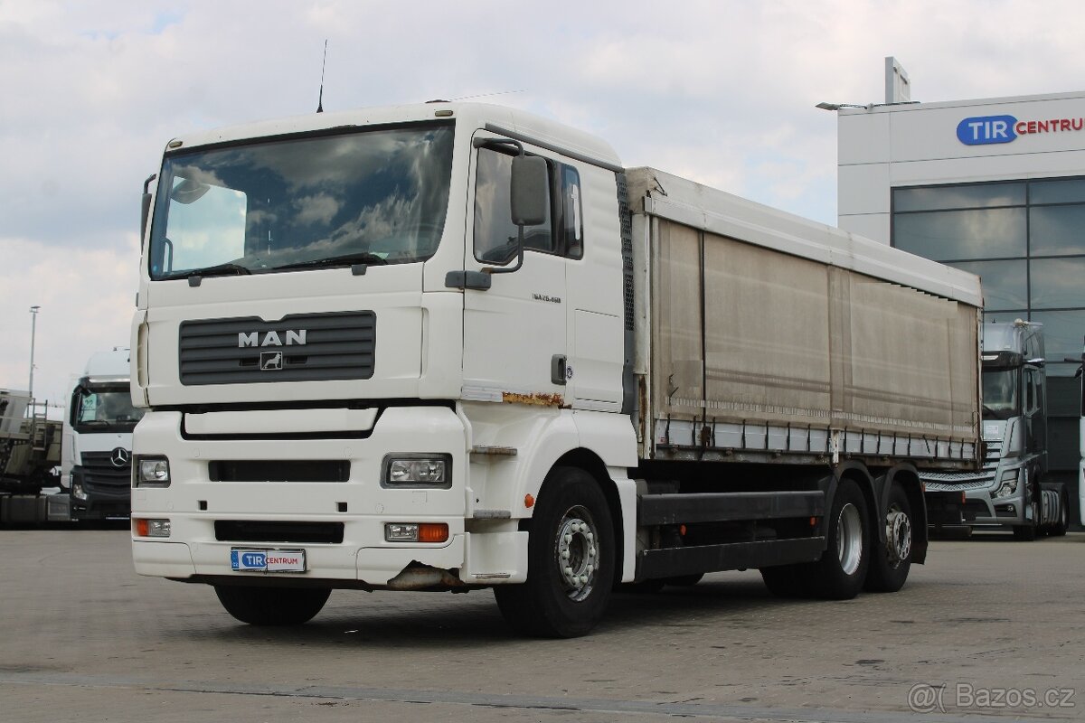 MAN TGA 26.460, 6X2, EURO 3, ZVEDACÍ NÁPRAVA, BOČNICE