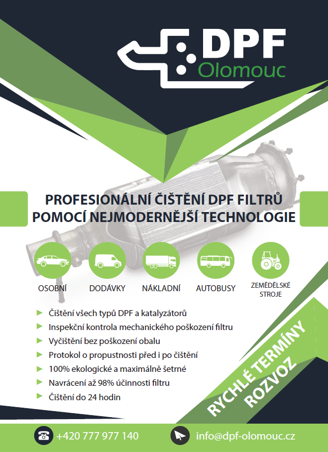 DPF Olomouc - čištění filtrů pevných částic