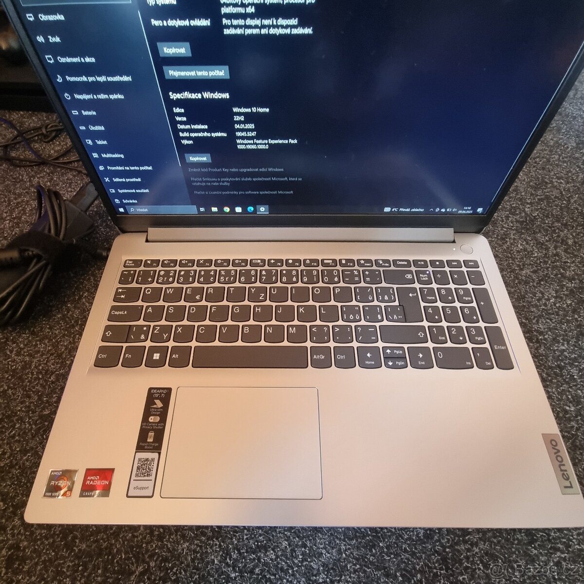 Lenovo ideapad 1 15AMN7 R5 7520U 8GB 512GB 11H CLOUD GREY