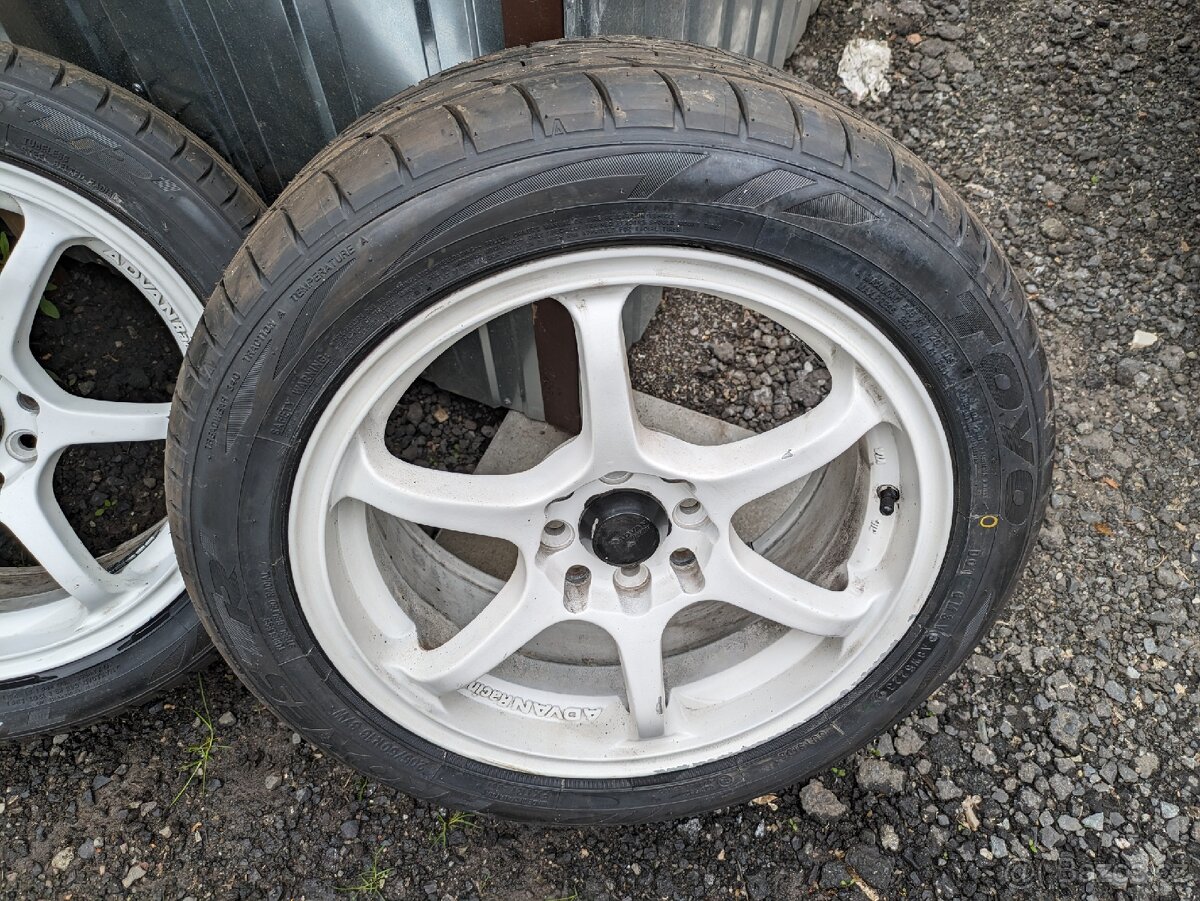 Advan Racing R16 4x100/4x114 nové pneu Toyo 205/50/16